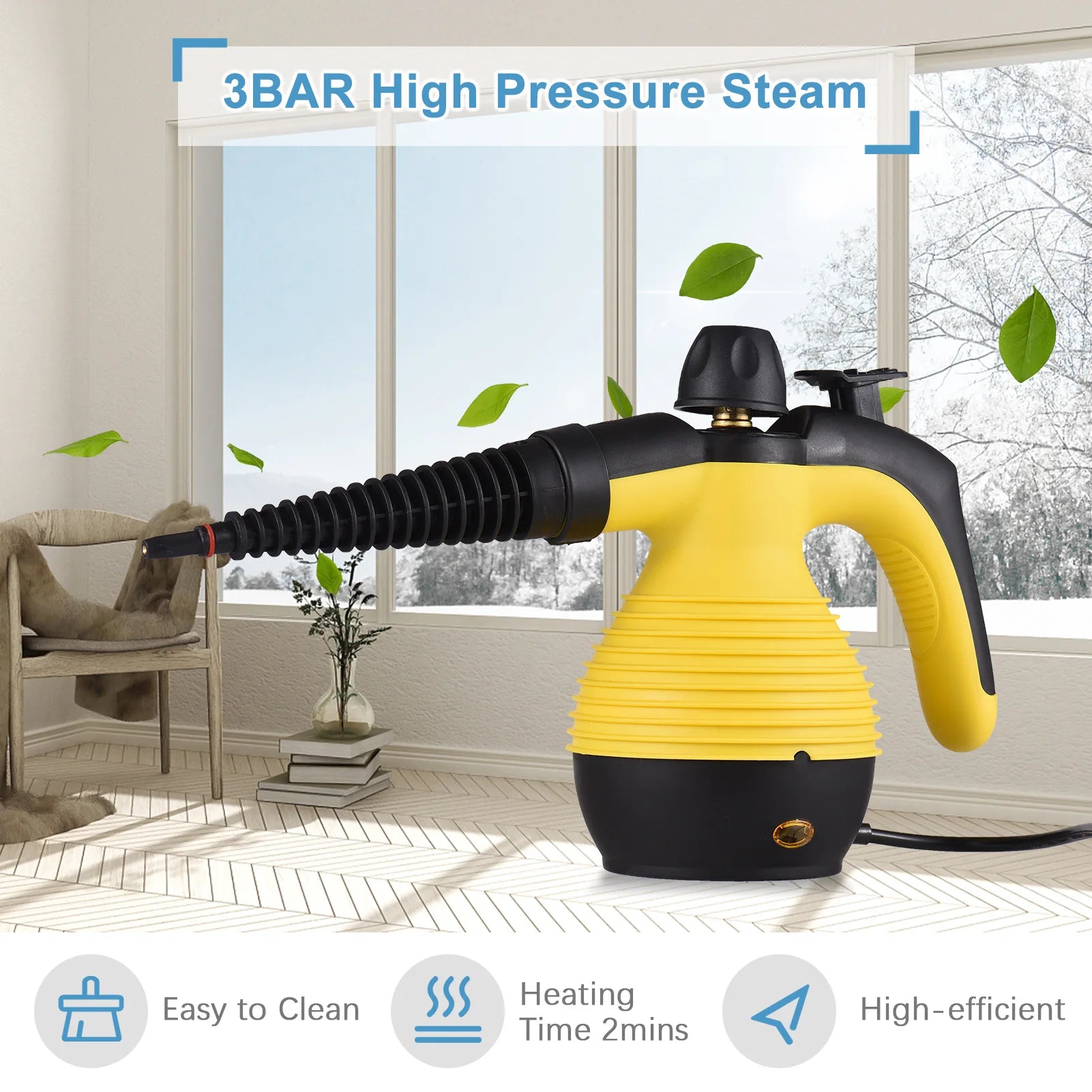 220V steam cleaner, small household handheld multifunctional, high-temperature kitchen cleaning machine, bathroom cleaner.